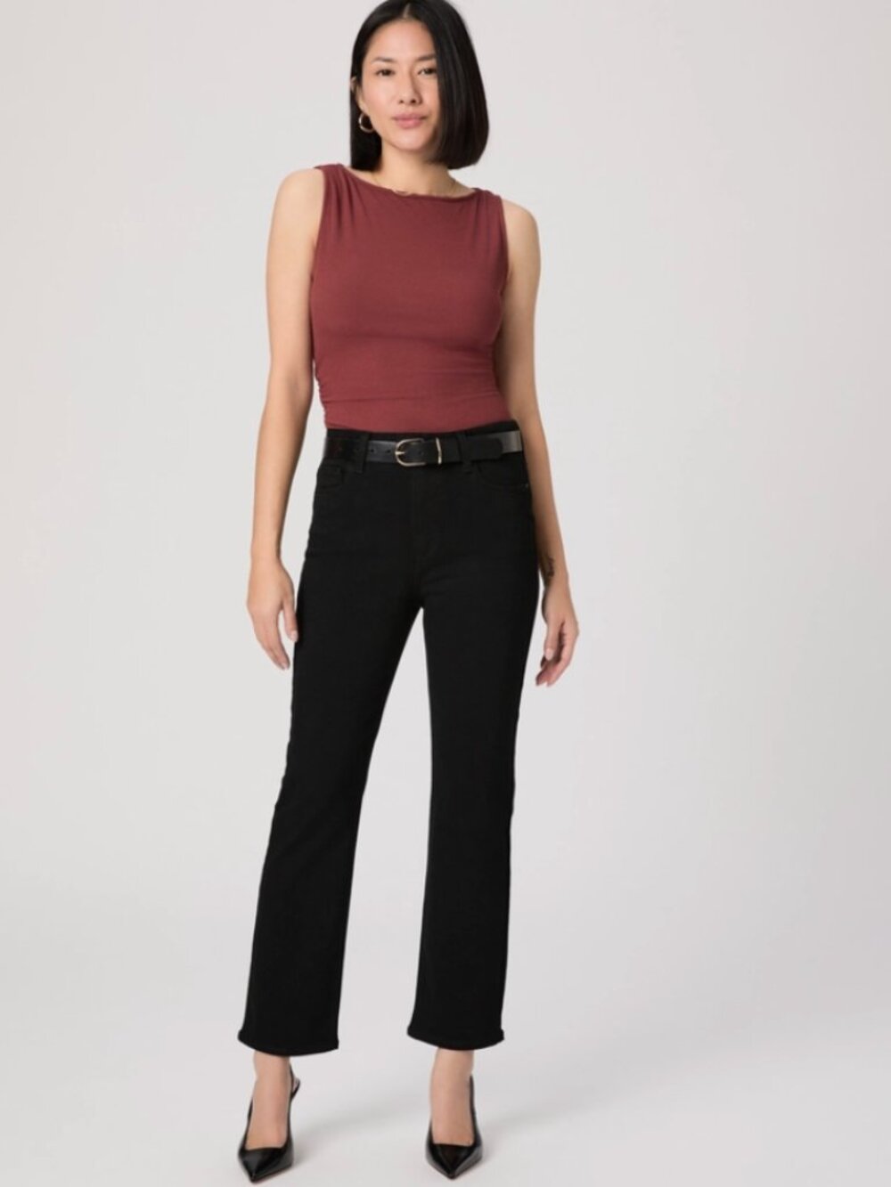 Paige Cindy Slim Jeans in Dark Magnet (Black) - Size 26 - Picture 2 of 16